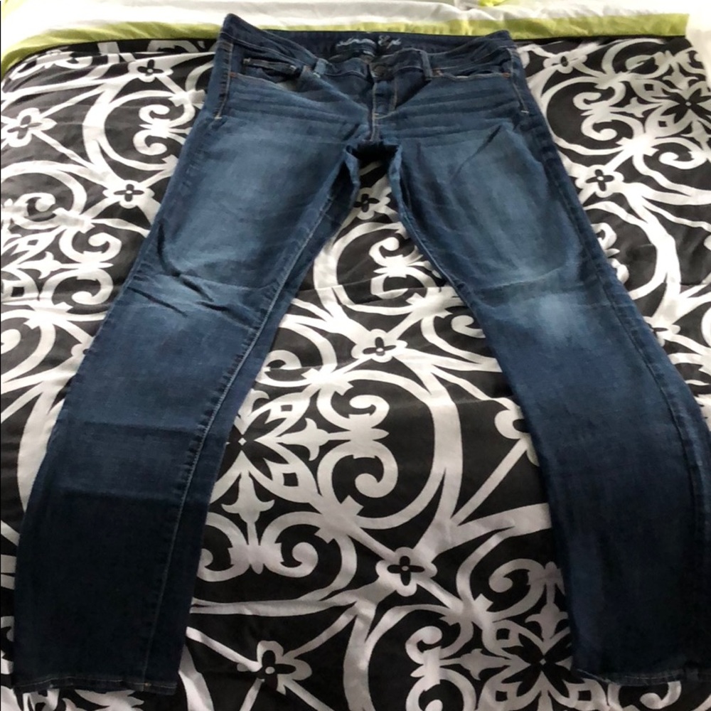 Dark wash 14 x long skinnies